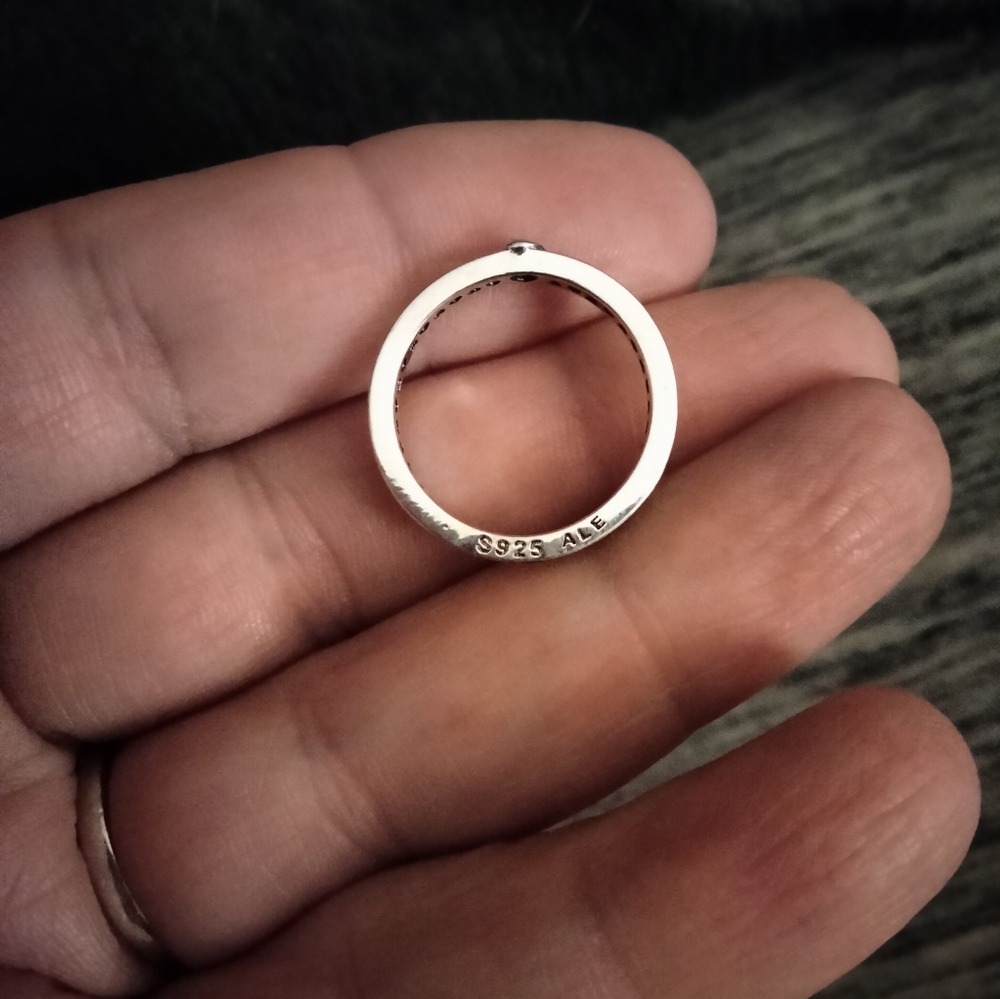 RETIRED Pandora Sparkle and Love Ring - Picture 3 of 5
